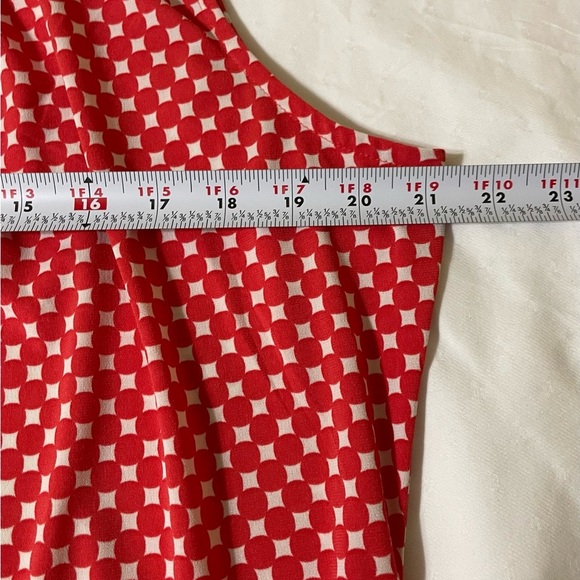 Worthington Red Sleeveless Blouse with Notched Collar - Picture 7 of 9
